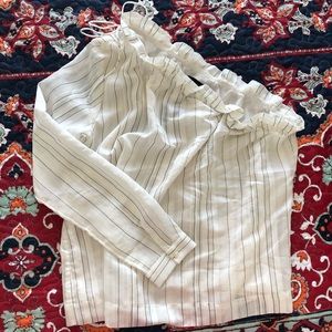 Banana republic one shoulder long sleeve blouse